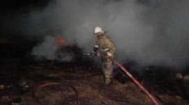 В Приволжском районе ночью сгорело 4 тонны сена