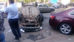 В Самаре на Чернореченской столкнулись шесть автомобилей