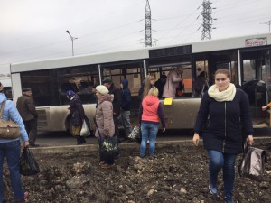 В Красноглинском районе Самары в автобус № 67 въехал большегруз